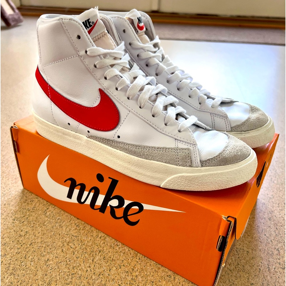 Nike Blazer Mid ‘77 White/Habanero Red - Women’s 8.5